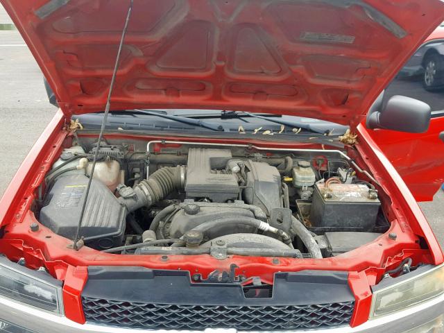 1GCCS196X48156705 - 2004 CHEVROLET COLORADO RED photo 7