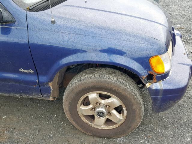 KNDJA7233Y5678192 - 2000 KIA SPORTAGE BLUE photo 9