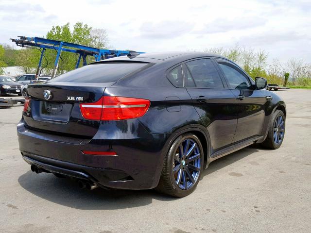 5YMGZ0C59BLK13985 - 2011 BMW X6 M BLACK photo 4