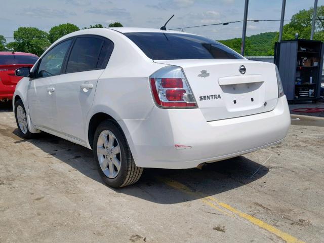 3N1AB61E18L619705 - 2008 NISSAN SENTRA 2.0 WHITE photo 3