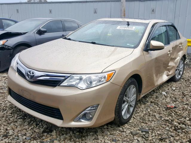 4T4BF1FK3CR203775 - 2012 TOYOTA CAMRY BASE GOLD photo 2