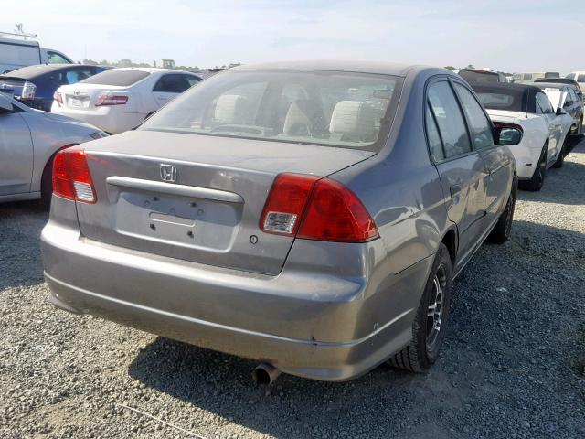 2HGES16345H624234 - 2005 HONDA CIVIC DX V GRAY photo 4