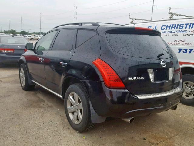 JN8AZ08TX6W406838 - 2006 NISSAN MURANO SL BLACK photo 3