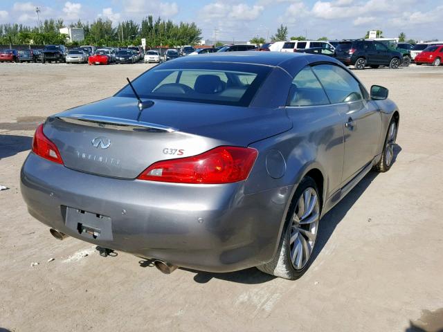 JN1CV6FE0AM354098 - 2010 INFINITI G37 BASE GRAY photo 4