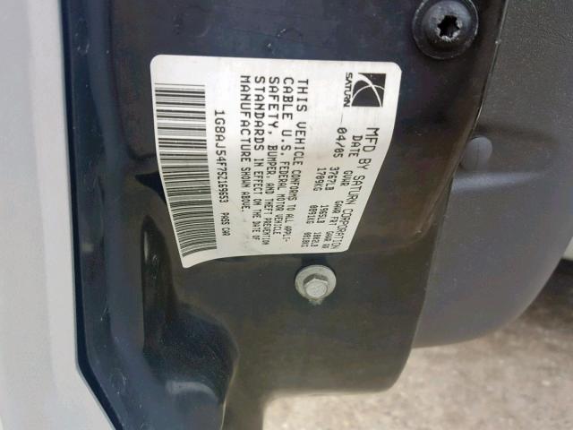 1G8AJ54F75Z169653 - 2005 SATURN ION LEVEL SILVER photo 10