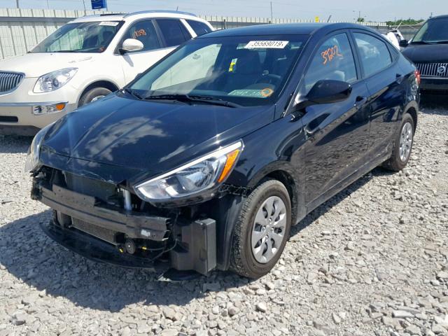 KMHCT4AE0HU358902 - 2017 HYUNDAI ACCENT SE BLACK photo 2