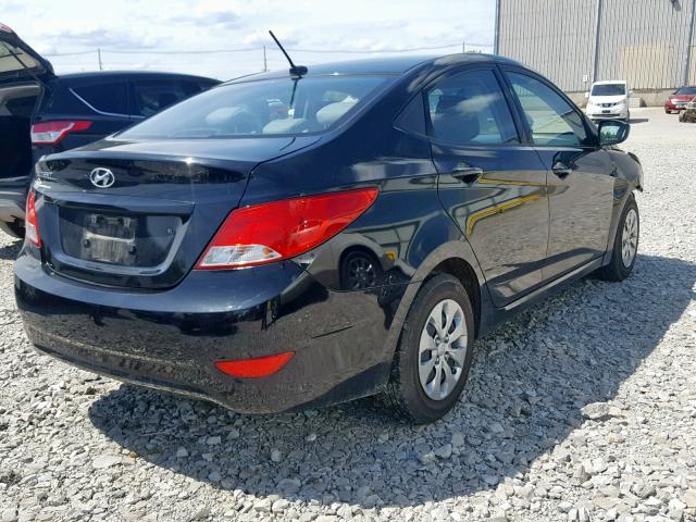 KMHCT4AE0HU358902 - 2017 HYUNDAI ACCENT SE BLACK photo 4