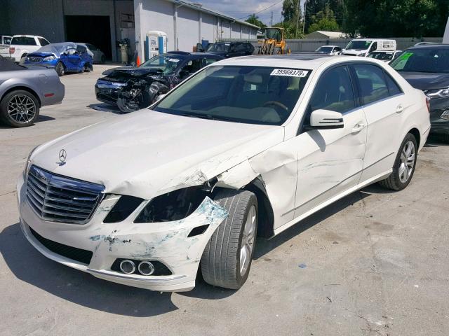 WDDHF5GB4BA494758 - 2011 MERCEDES-BENZ E 350 WHITE photo 2