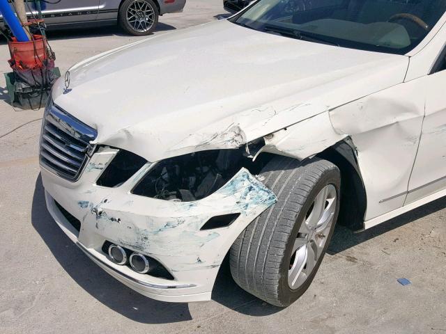 WDDHF5GB4BA494758 - 2011 MERCEDES-BENZ E 350 WHITE photo 9