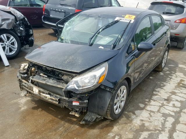 KNADM4A39F6424415 - 2015 KIA RIO LX BLACK photo 2