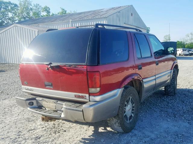 1GKDT13W2Y2140425 - 2000 GMC JIMMY / EN RED photo 4