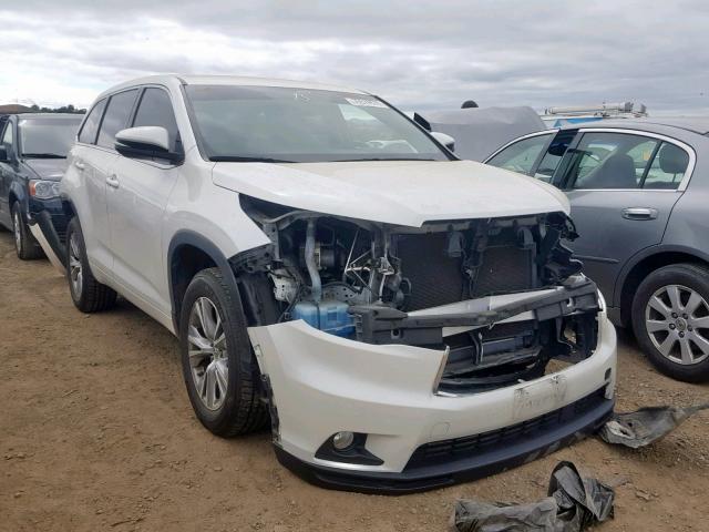 5TDZKRFH2FS059074 - 2015 TOYOTA HIGHLANDER WHITE photo 1