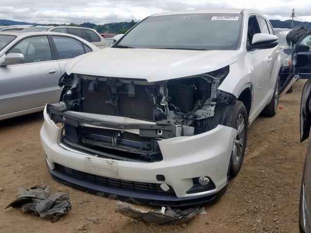 5TDZKRFH2FS059074 - 2015 TOYOTA HIGHLANDER WHITE photo 2