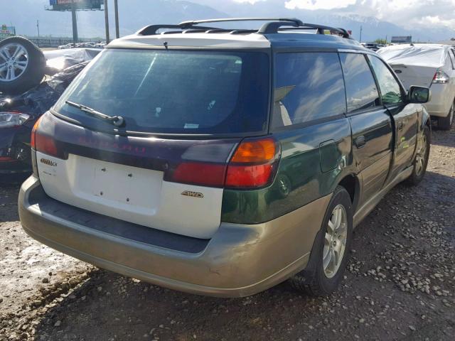 4S3BH665627630039 - 2002 SUBARU LEGACY OUT GREEN photo 4