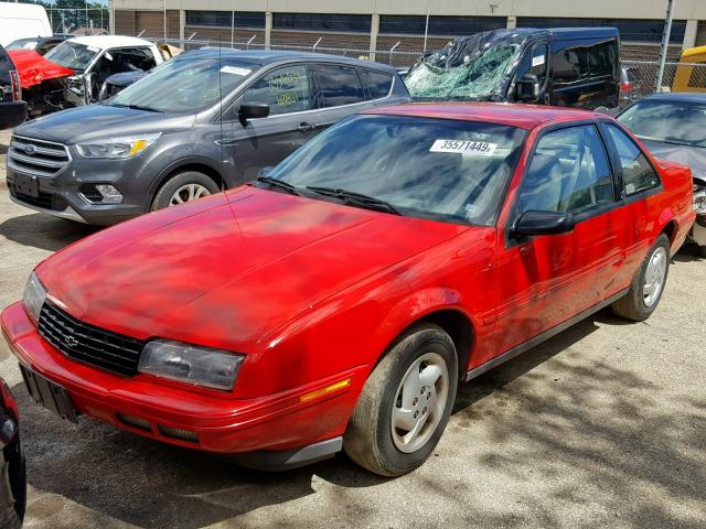 1G1LV15M5RY304481 - 1994 CHEVROLET BERETTA RED photo 2