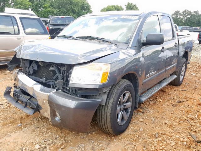 1N6BA0ED3CN314991 - 2012 NISSAN TITAN S GRAY photo 2