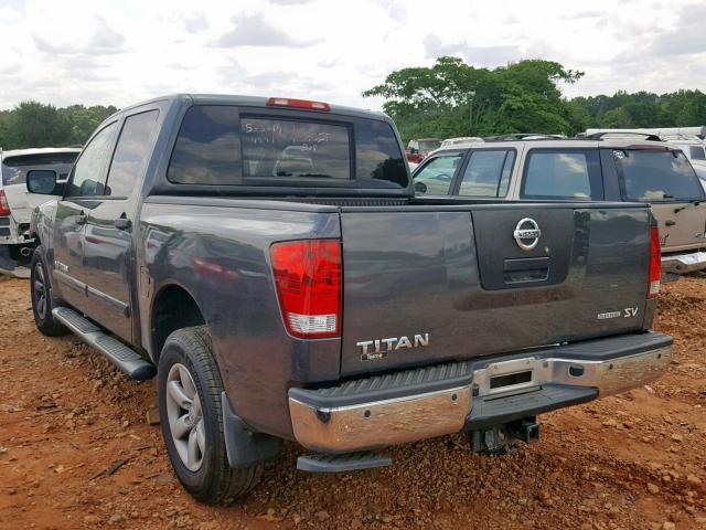 1N6BA0ED3CN314991 - 2012 NISSAN TITAN S GRAY photo 3