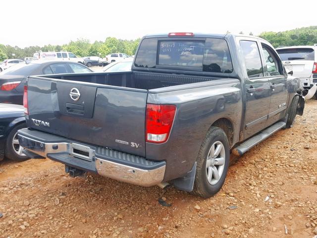 1N6BA0ED3CN314991 - 2012 NISSAN TITAN S GRAY photo 4