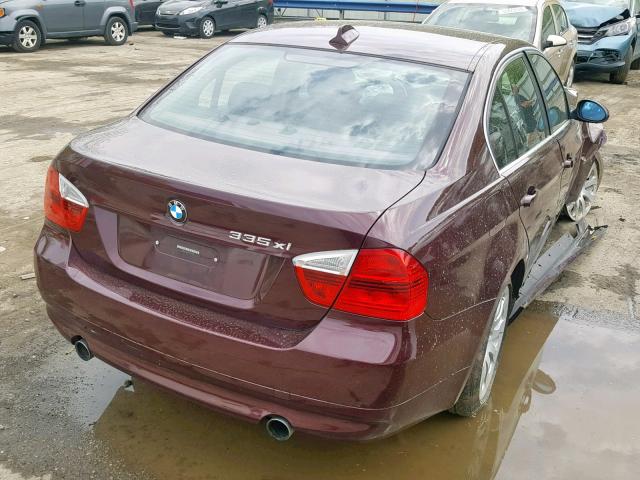 WBAVD53567AV14077 - 2007 BMW 335 XI BURGUNDY photo 4