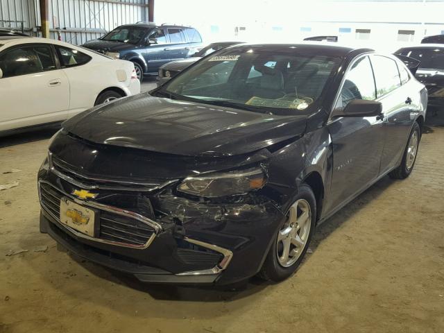 1G1ZB5ST0HF291655 - 2017 CHEVROLET MALIBU LS BLACK photo 2