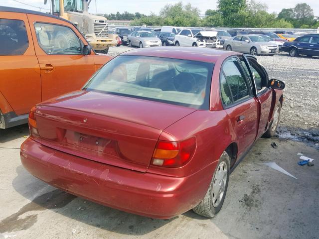 1G8ZH5286YZ142144 - 2000 SATURN SL1 BURGUNDY photo 4