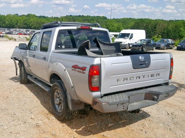 1N6ED27Y32C358340 - 2002 NISSAN FRONTIER C SILVER photo 3