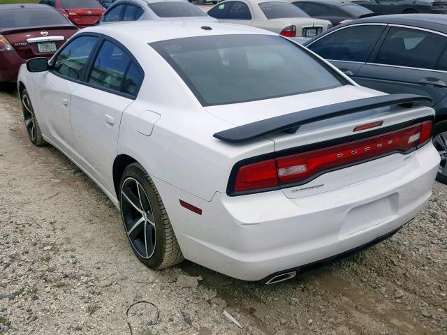 2C3CDXHG3EH370491 - 2014 DODGE CHARGER SX WHITE photo 3