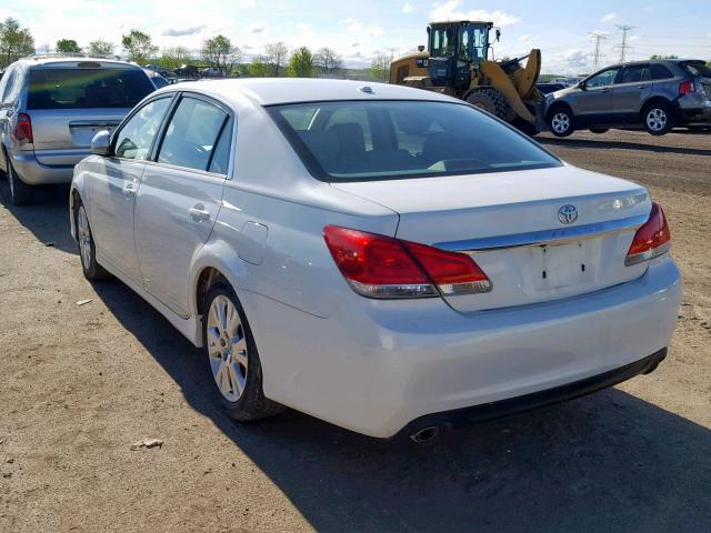 4T1BK3DB2BU382426 - 2011 TOYOTA AVALON BAS WHITE photo 3