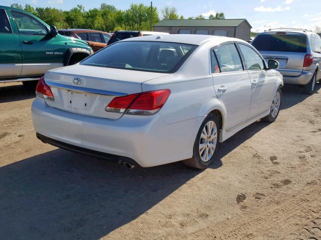 4T1BK3DB2BU382426 - 2011 TOYOTA AVALON BAS WHITE photo 4