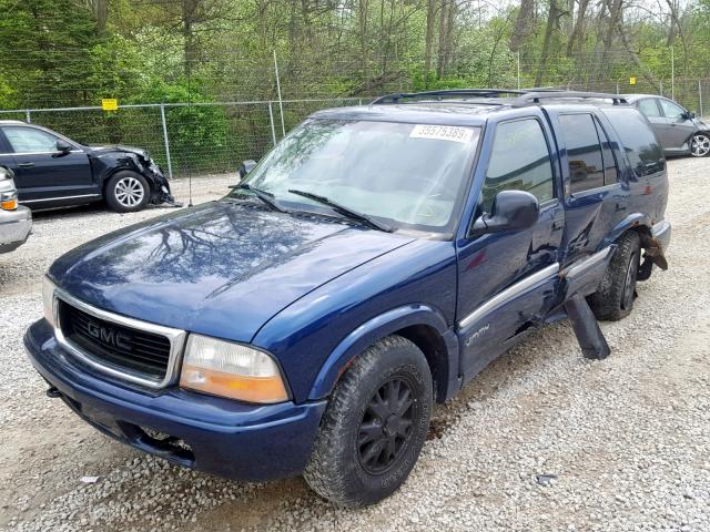 1GKDT13WXW2566862 - 1998 GMC JIMMY BLUE photo 2