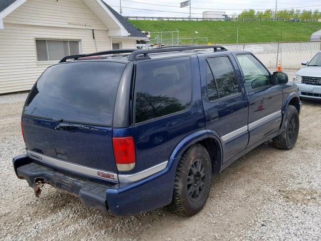 1GKDT13WXW2566862 - 1998 GMC JIMMY BLUE photo 4