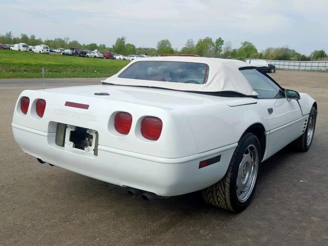 1G1YY3387M5106476 - 1991 CHEVROLET CORVETTE WHITE photo 4