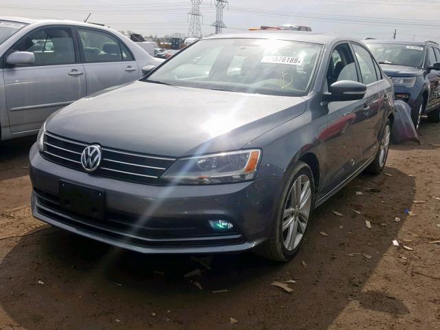 3VWLA7AJ9FM306059 - 2015 VOLKSWAGEN JETTA TDI GRAY photo 2