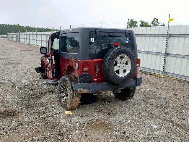 1C4AJWAG9DL600813 - 2013 JEEP WRANGLER S BURGUNDY photo 3