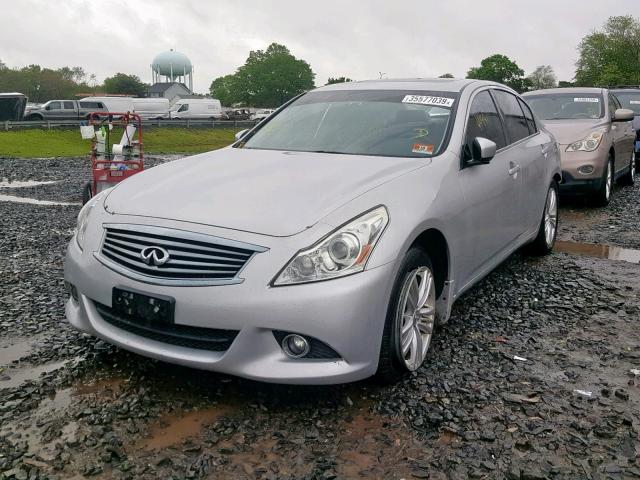 JN1CV6AR4DM768807 - 2013 INFINITI G37 SILVER photo 2