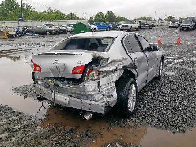 JN1CV6AR4DM768807 - 2013 INFINITI G37 SILVER photo 4