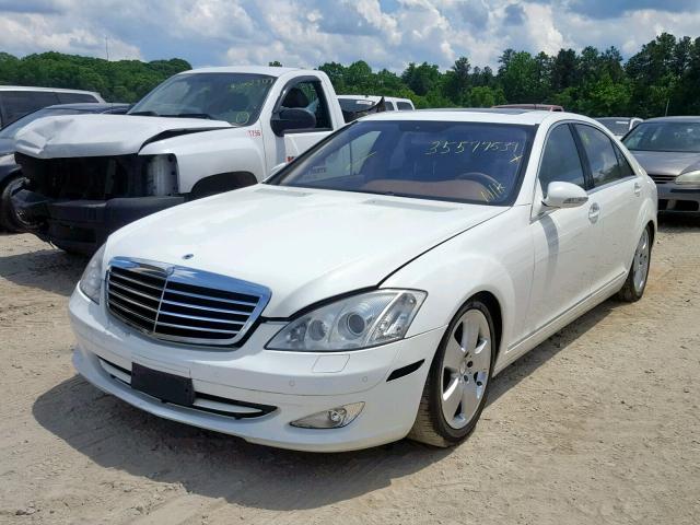 WDDNG71X97A019405 - 2007 MERCEDES-BENZ S 550 WHITE photo 2