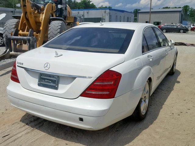 WDDNG71X97A019405 - 2007 MERCEDES-BENZ S 550 WHITE photo 4