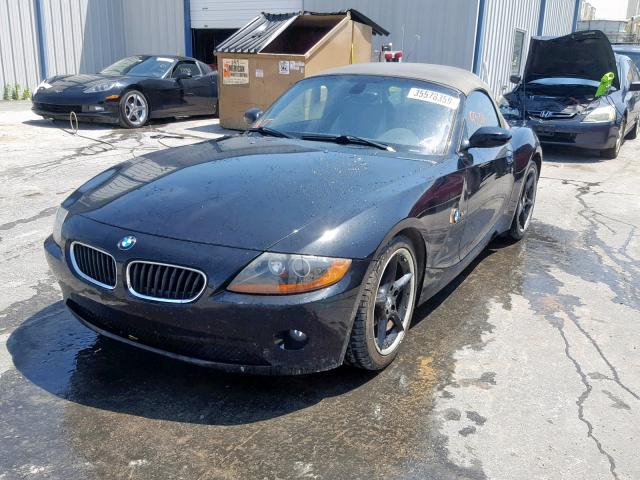 4USBT334X3LS41254 - 2003 BMW Z4 2.5 BLACK photo 2