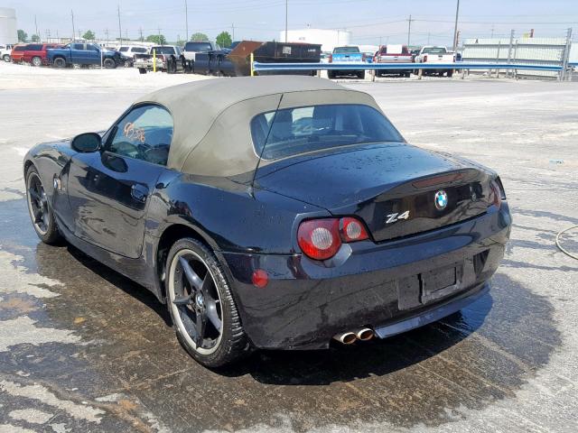 4USBT334X3LS41254 - 2003 BMW Z4 2.5 BLACK photo 3