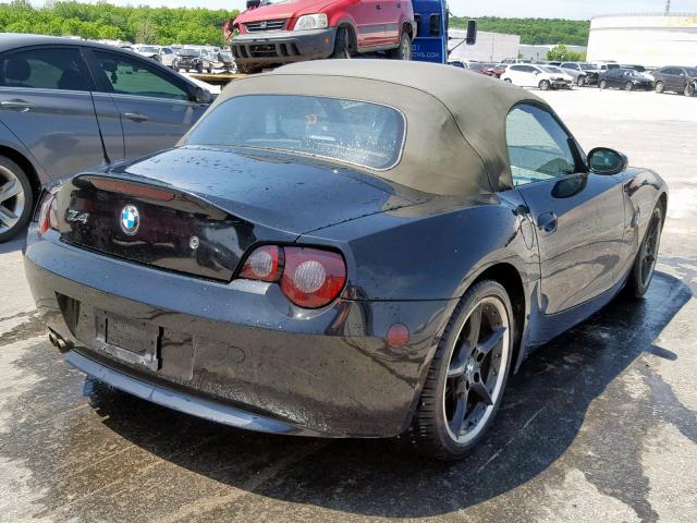 4USBT334X3LS41254 - 2003 BMW Z4 2.5 BLACK photo 4