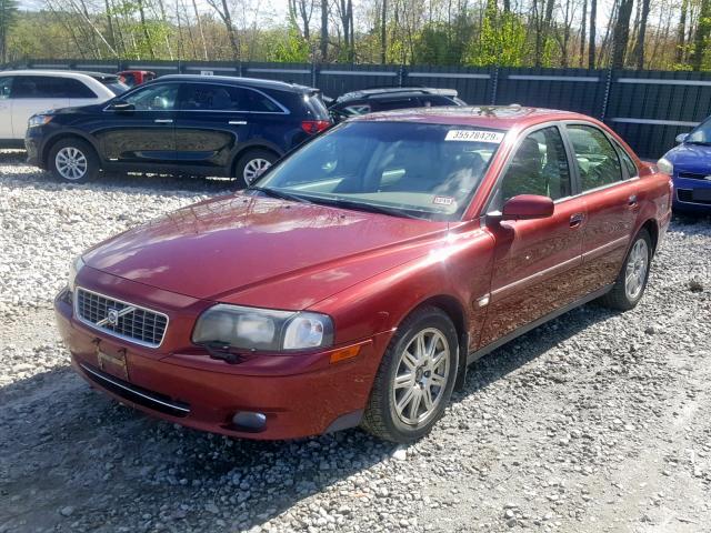 YV1TH592651405220 - 2005 VOLVO S80 2.5T RED photo 2