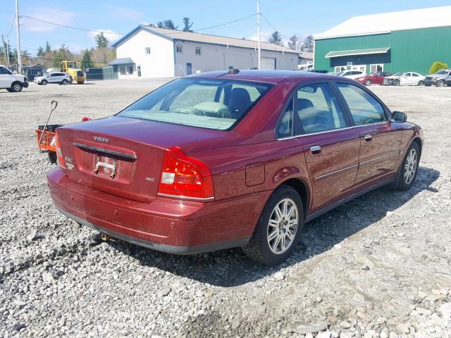 YV1TH592651405220 - 2005 VOLVO S80 2.5T RED photo 4