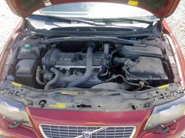 YV1TH592651405220 - 2005 VOLVO S80 2.5T RED photo 7