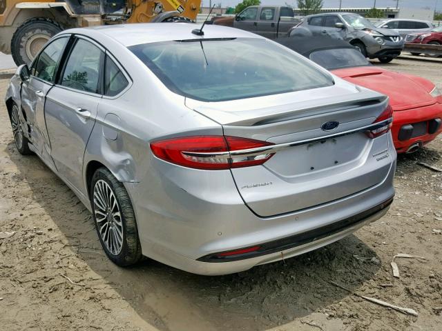 3FA6P0RU4JR103196 - 2018 FORD FUSION TIT SILVER photo 3