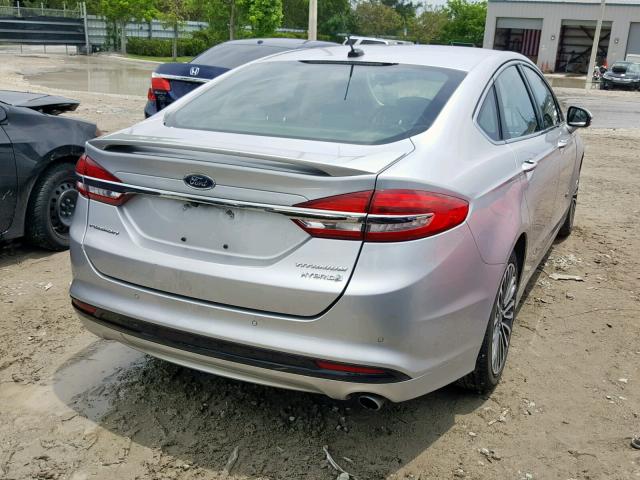 3FA6P0RU4JR103196 - 2018 FORD FUSION TIT SILVER photo 4