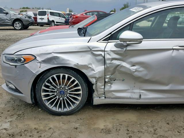 3FA6P0RU4JR103196 - 2018 FORD FUSION TIT SILVER photo 9