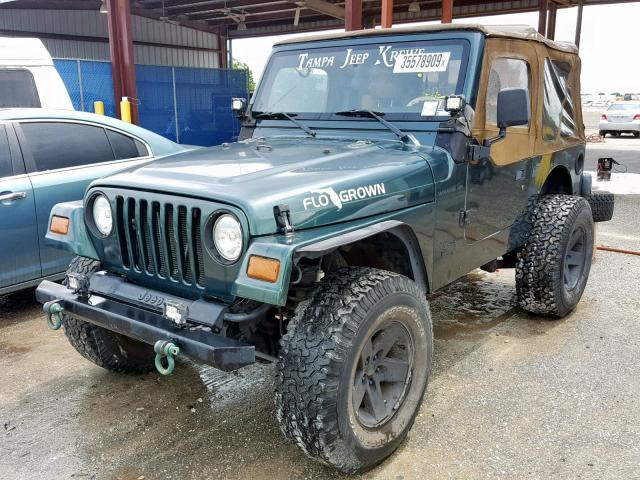 1J4FY29P2VP420205 - 1997 JEEP WRANGLER / GREEN photo 2