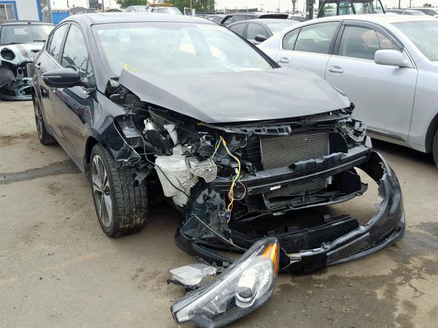 KNAFZ4A84G5556124 - 2016 KIA FORTE EX BLACK photo 1