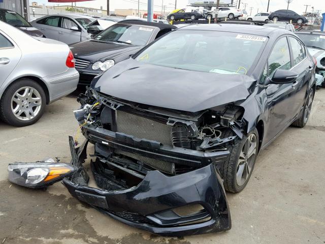 KNAFZ4A84G5556124 - 2016 KIA FORTE EX BLACK photo 2